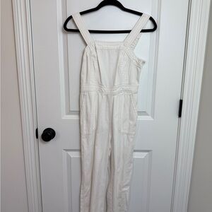 Japna White Denim Jumpsuit
